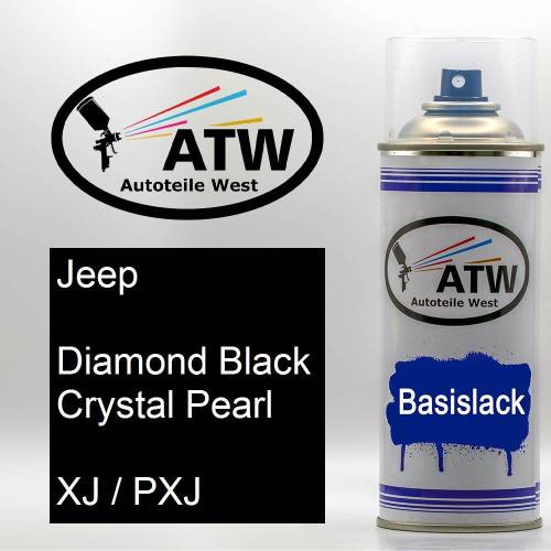 Jeep, Diamond Black Crystal Pearl, XJ / PXJ: 400ml Sprühdose, von ATW Autoteile West.